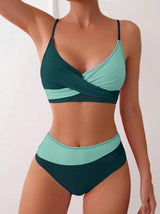Women's Two-Piece Casual Swimsuit in Green – Comfort Meets Style