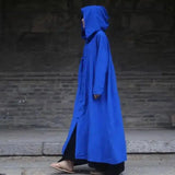 Hooded Long Raincoat for All-Weather Protection-1