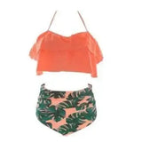 new bikini European and American high waist split-Orangeleaves-1