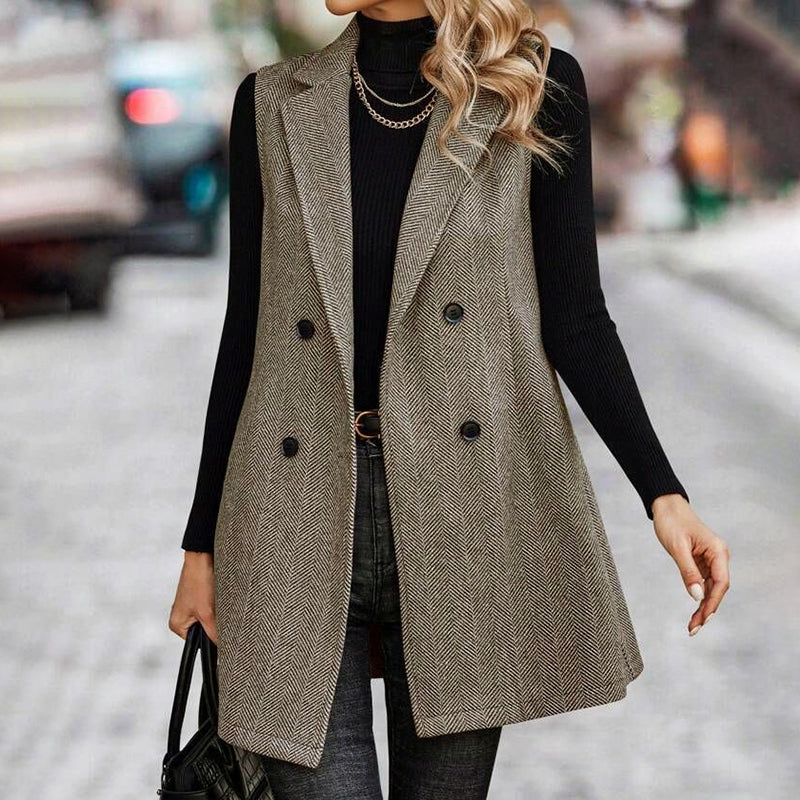 Sleeveless Blazer Vest Cardigan