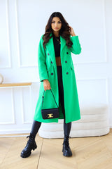Chic Double-Breasted Wool Coat