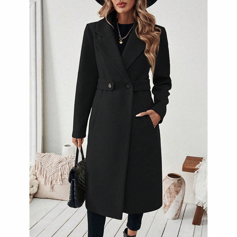 Notch Lapel Trench Coat Elegance