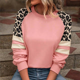 Leopard Print Raglan Sweatshirt