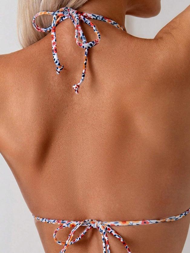 Women's Two-Piece Casual Swimsuit with Decorative Details – Stylish & Unique