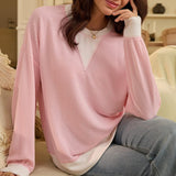 Color Block Crewneck Sweatshirt