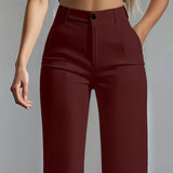 High Waisted Wide Leg Trousers