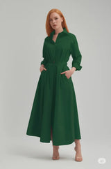 ルーズなドレス女性弾性ハイウエストショーの薄い気質