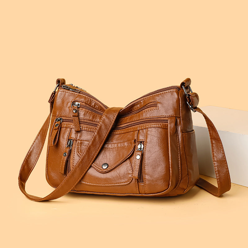 Soft Leather Large Shoulder Bag for Women