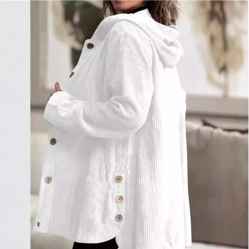Cozy Corduroy Hooded Jacket