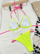 Ribbed Tie Back Bikini Set-5