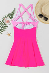 Crisscross V-Neck One-Piece Swimwear-4