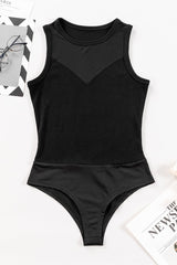 Round Neck Sleeveless Bodysuit-3