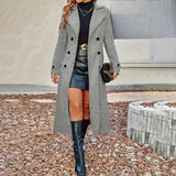 Double-Breasted Wool Midi Coat