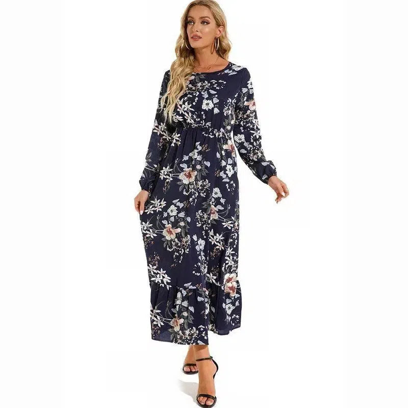 Sping Summer Bohemian Women Maxi Dress Casual Long-10-14