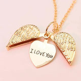 Ornament European And American Women's Fashion Necklace Open Box Letters-Gold-6