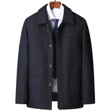 Autumn Dad Coat Thin Section Jacket Tops Men's Grandpa-372models dark blue-3