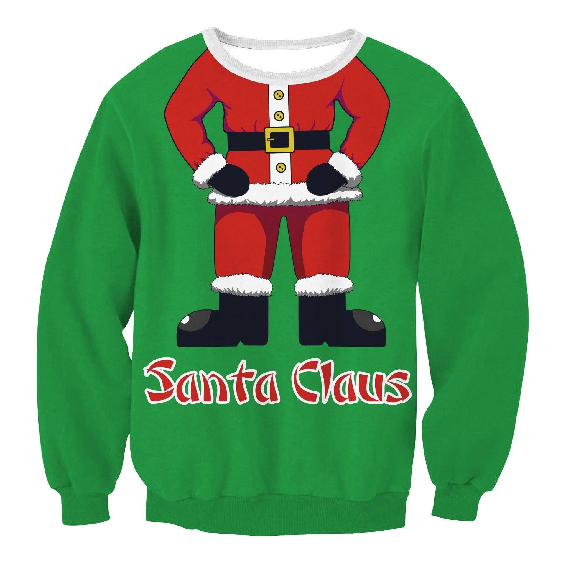 Autumn Winter Fashion Ugly Christmas Sweater Santa Elf Funny-P-21