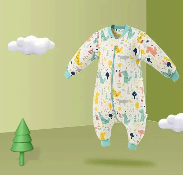 Baby Sleepsacks Cartoon Pattern Baby Sleeping Bag Carriage-GreenThin-4