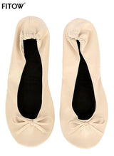 After Party Shoes Foldable Ballet Flats Portable-Beige-3