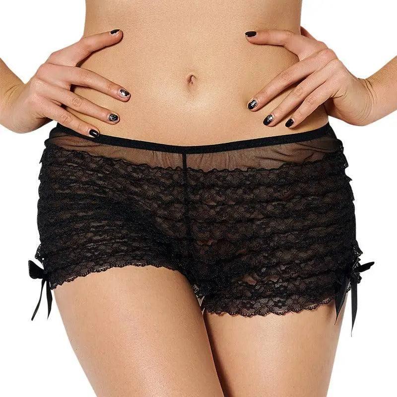 Briefs lace butterfly lingerie-Black-5