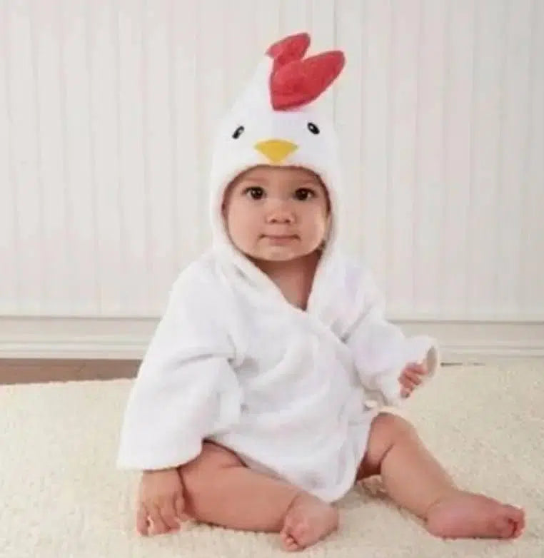 Cartoon Cute Animal Modeling Baby Bath Towels Baby Bathrobes-Whitechicken-17