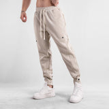 Casual Sports Trousers Loose Autumn Men's Clothing-Apricot-10