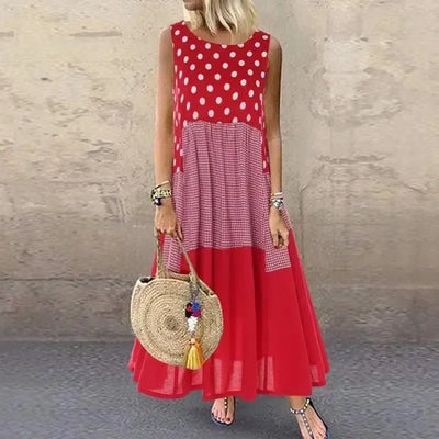 ZANZEA Bohemian Ruffle Sundress - Embrace Summer in Style!-Style 1 Red-4