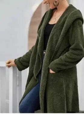 Double-sided fleece coat-Army green-6