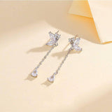 Elegant Butterfly Drop Earrings - Sparkling Jewelry-4