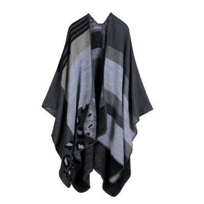 Elegant Large Plaid Cashmere Scarf-6