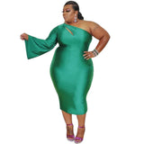 Elegant Plus-Size Green Dress Styles for Women-green-9