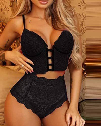 European And American Sexy Lingerie Sexy Seductive Lace-Black-6