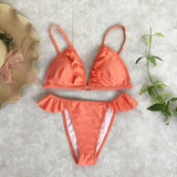 Explosive ruffled bikini-OrangeRed-5