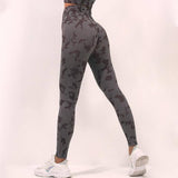 Trendy Camouflage Yoga Pants for Women-Black Grey-6