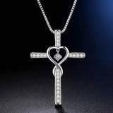 Fashion Cross Religious Belief Inlaid Zircon Pendant-7Style-4