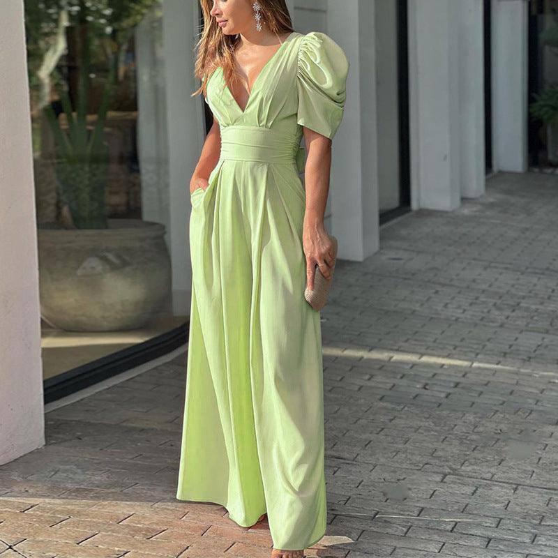 Fashion Elegant Plus Size Wide Legs Jumpsuit-S-1