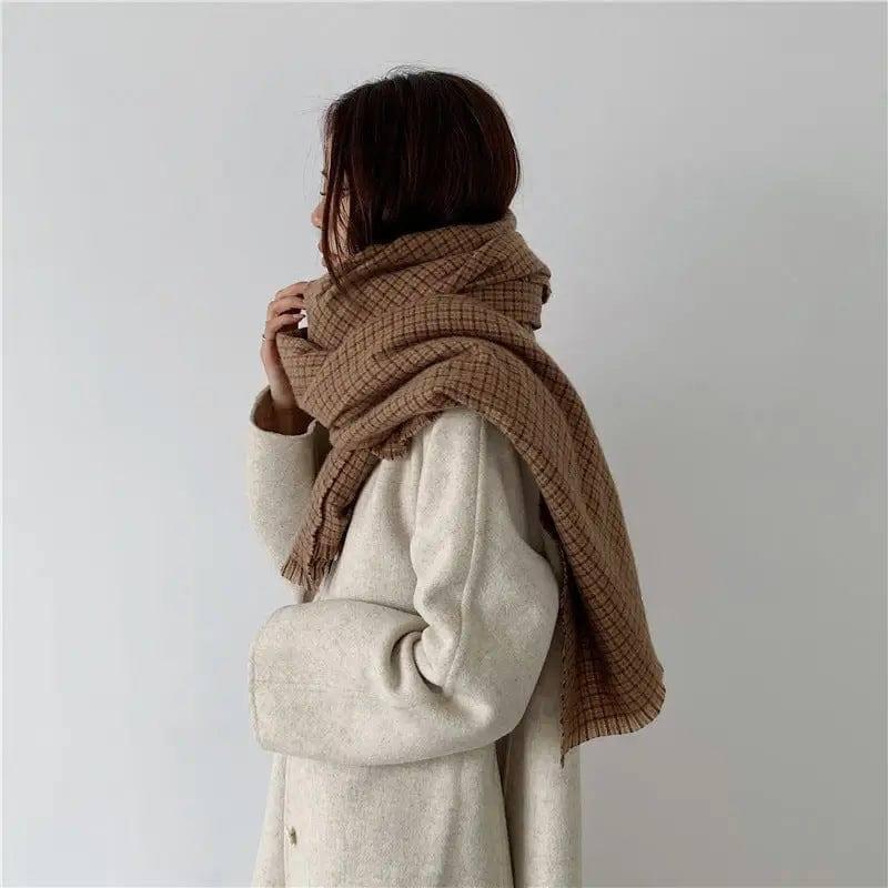 Fashion Winter Plaid Scarf Ladies-2