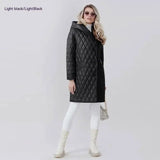 Fashion Woman Cotton Dress Coat Solid Color Hooded Warm-2