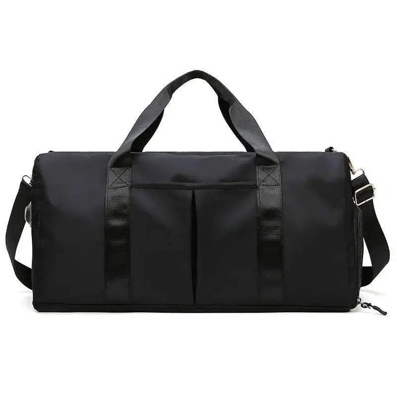 Fitness Sports Travel Bag Waterproof Duffel Weekender Bag-Black-7