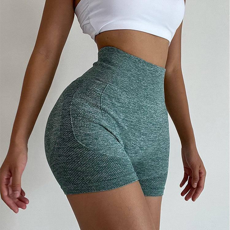 Fitness Yoga Shorts Pants Butt Lifting Seamless Leggings-3