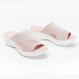 Flying Woven Lightweight Outer Wear Beach Sandals-Pink-4