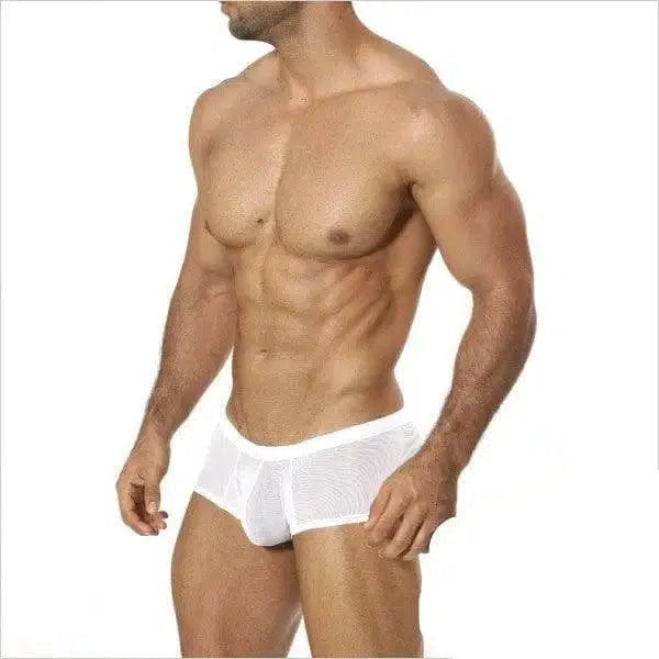 Full transparent mesh boxer-White-1