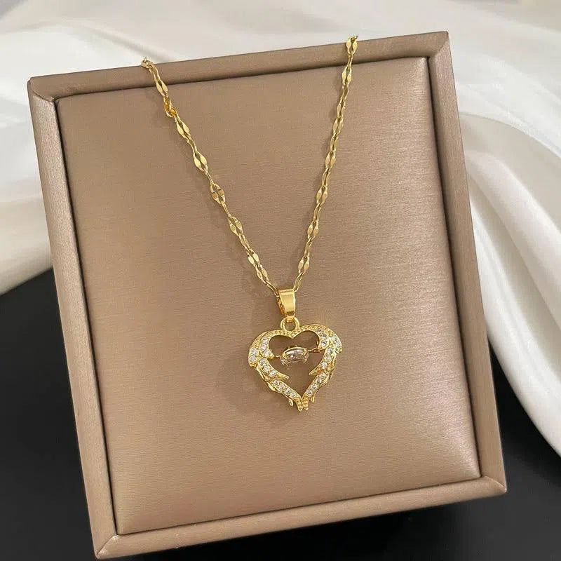 Love Smart Necklace Female Phenix Dance In The Sky Cold Style Luxury Temperament Clavicle Chain-7