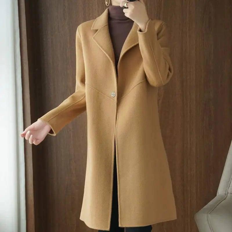 High-end Double-sided Woolen Wool Coat-Camel-5