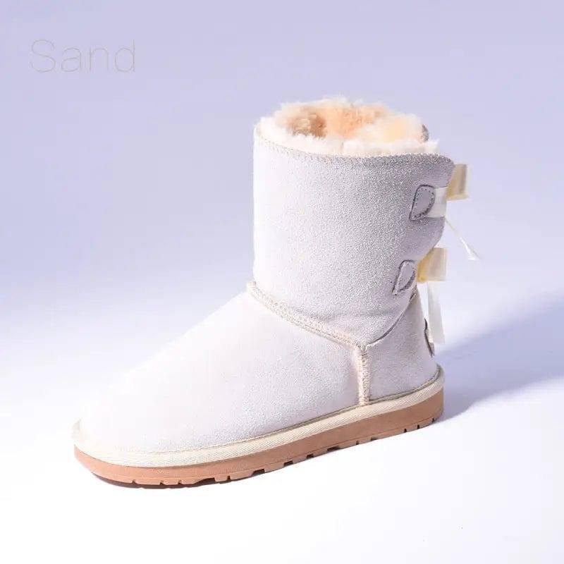 High Quality SALE Women Australia Snow Boots Warm Fur-White-15