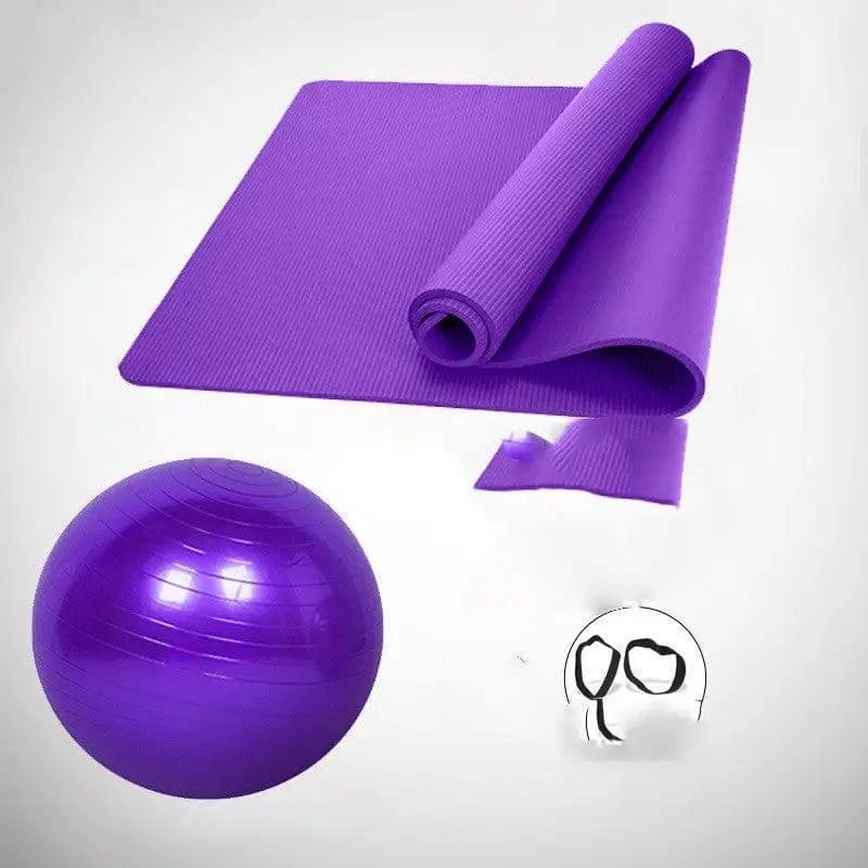 Home Fitness Weight Loss Yoga Equipment-Mat plus yoga ball-7