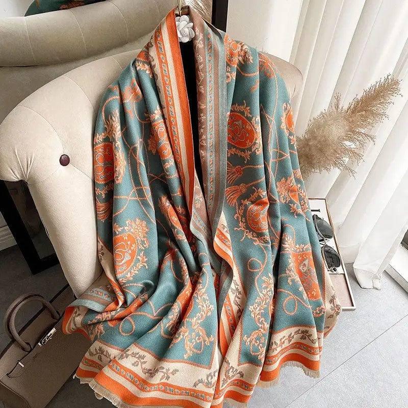 Japanese Patterned Cashmere Scarf For Women In Autumn And-3