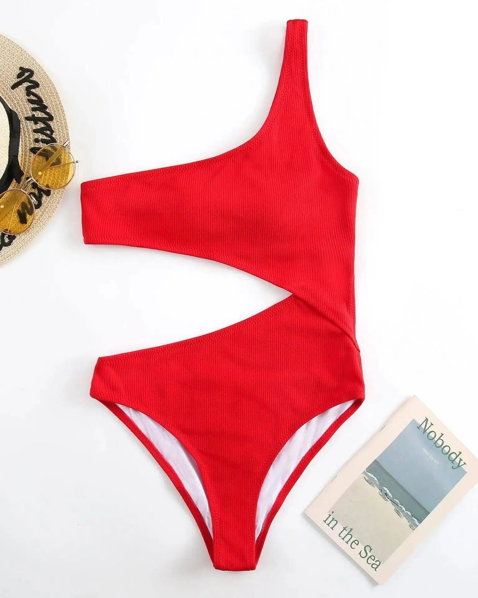 Ladies swimwear swimsuit bikini-Red-3