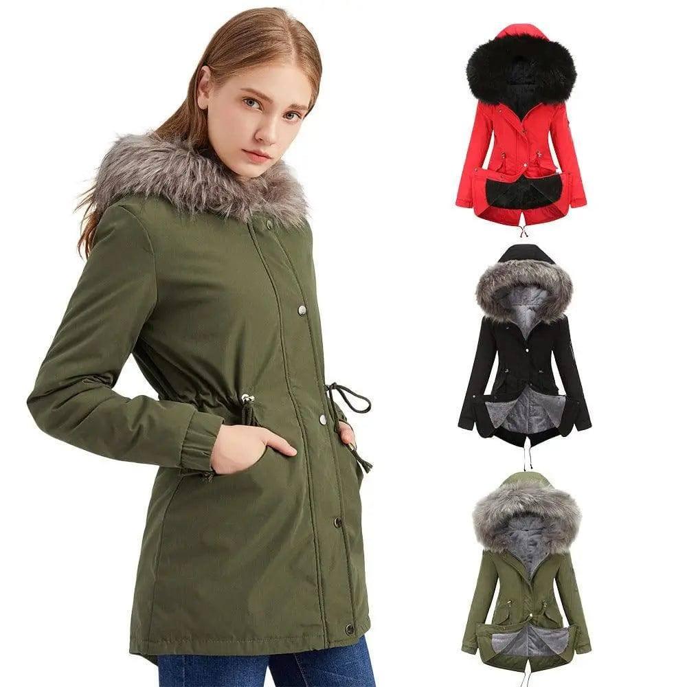 Large fur collar padded women's padded jacket-1