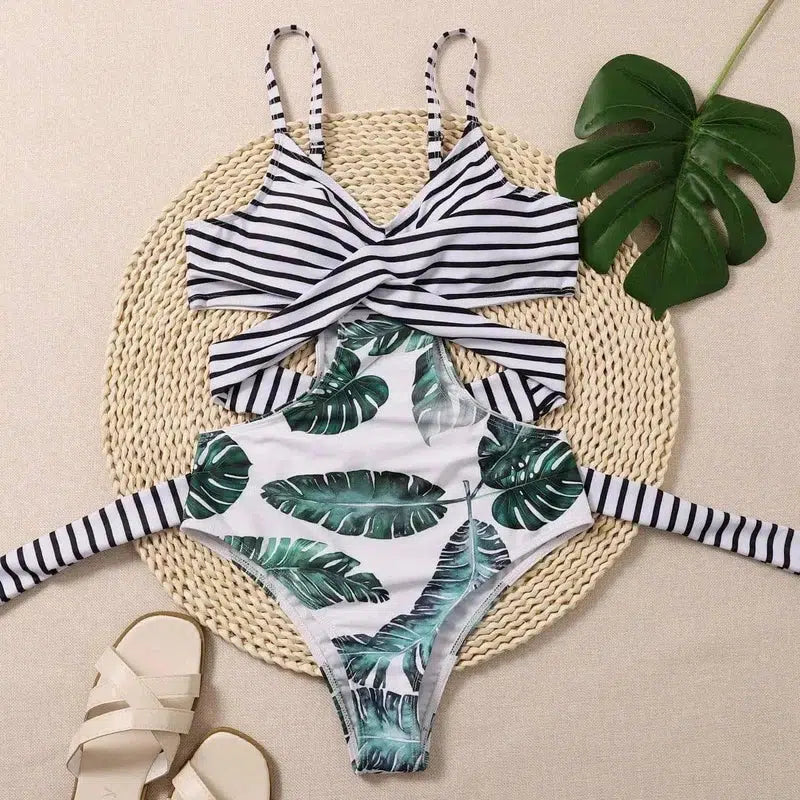 Leaf Print Bikini European And American Bikini-1